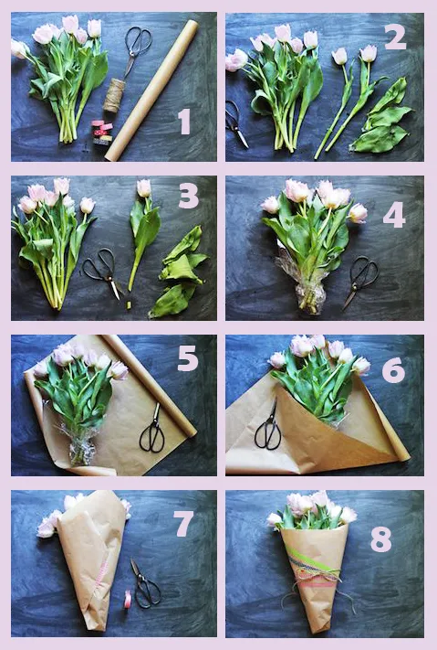 5 Мастер-класс: как упаковывать цветы вручную в домашних условиях