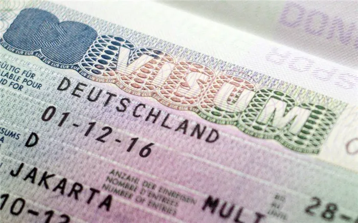 Типы въездных виз в Германию