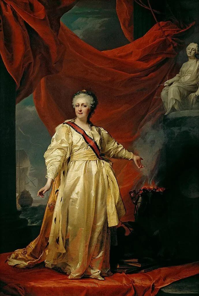 Дмитрий Левицкий - Екатерина II как член Совета Храма Богини Правосудия.