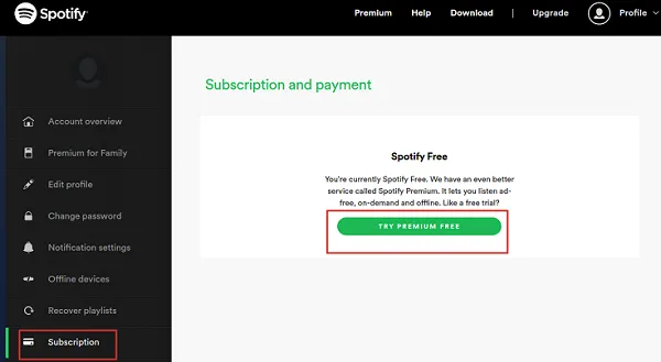 Заплатите за Spotify Premium после тестирования