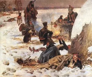 Замороженные французские войска.