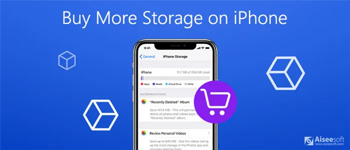 Купить больше места для хранения данных на iPhone