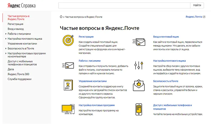 Поиск поддержки Яндекс