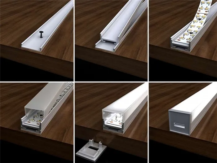 Как установить светодиодные ленты на кухне под шкафами?