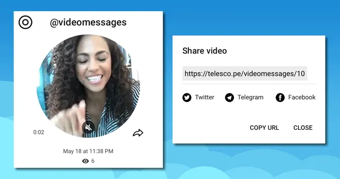 Подписка и отправка видеосообщений в Telegram
