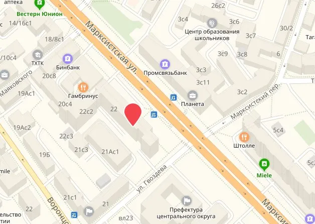 Отметьте офис МТТ на карте Москвы