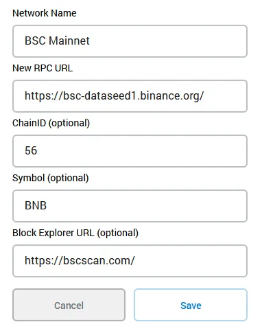 binance smart chain metamask connect