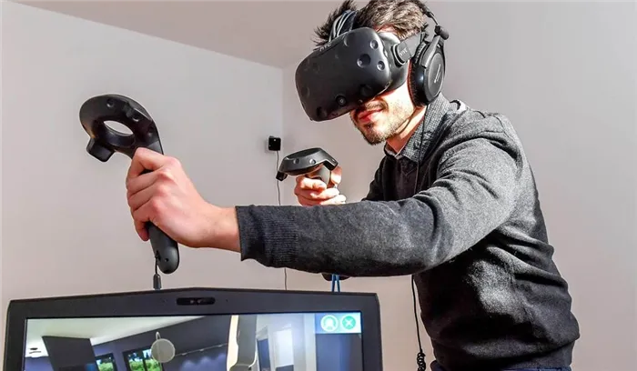 виртуальная-реальность-очки-наушники-контроллеры 