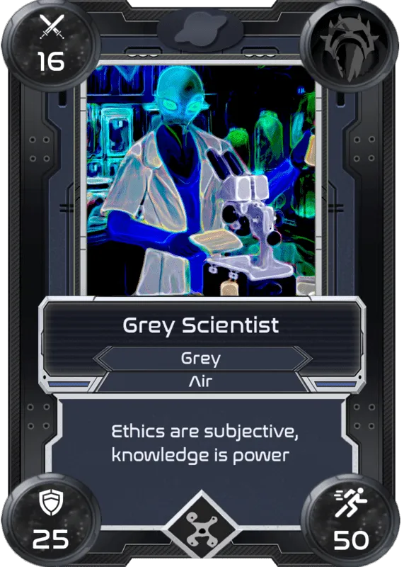 Миньон Grey Scientist из блокчейн-игры Alien Worlds