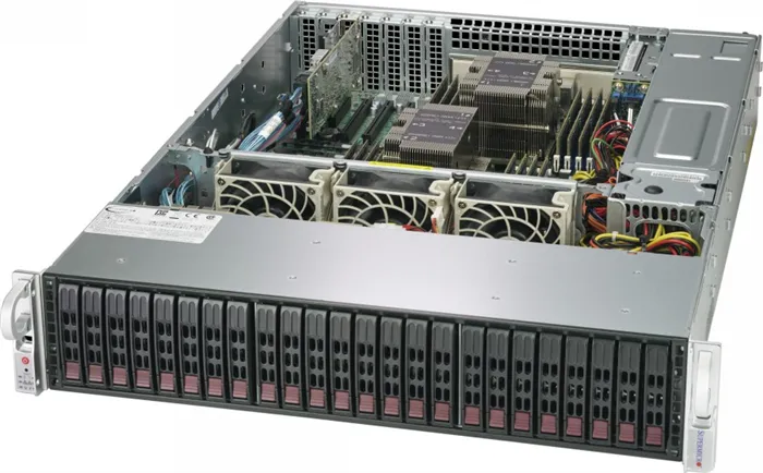 Supermicro 2029P-E1CR24H — пример стандартной серверной платформы для программно-определяемых СХД