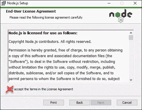 Node.js licensing agreement