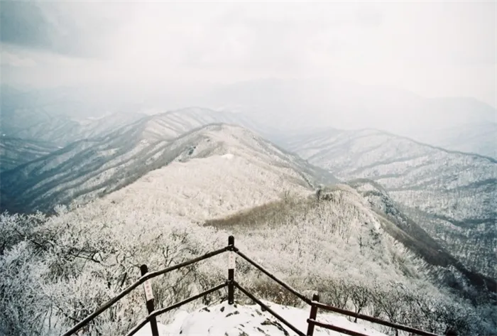 Зима в корейских горах