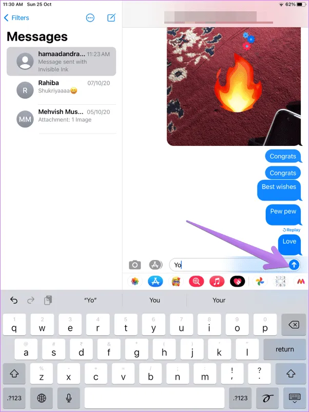 Imessage подсказки хитрости, такие как спецэффекты pew pew 5