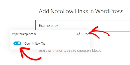 Как добавлять ссылки Nofollow в WordPress (Gutenberg) - 2