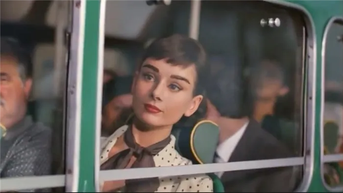 Одри Хепберн в рекламе шоколада Dove от 2014 года