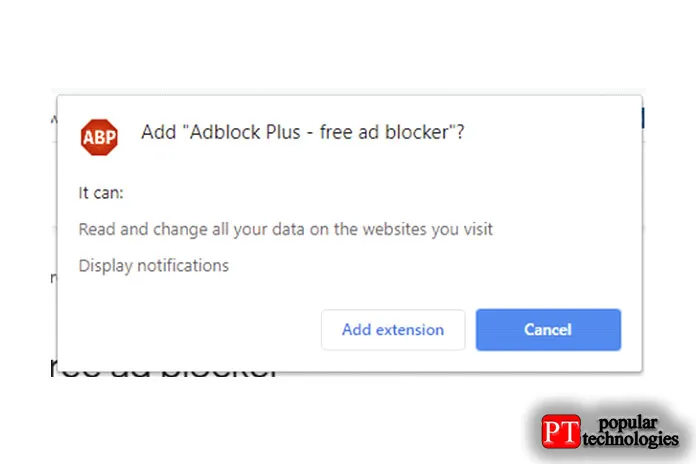 Подтвердите установку AdBlock Plus