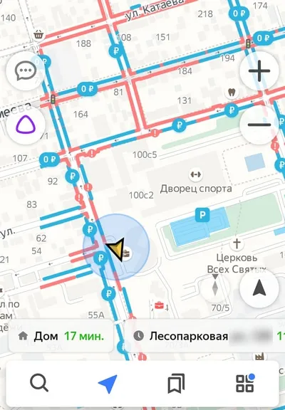 Парковки в Яндекс.Навигаторе