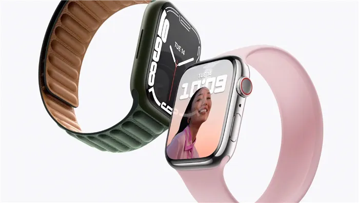 Дизайн Apple Watch 7. Новые цвета Apple Watch 7. Фото.