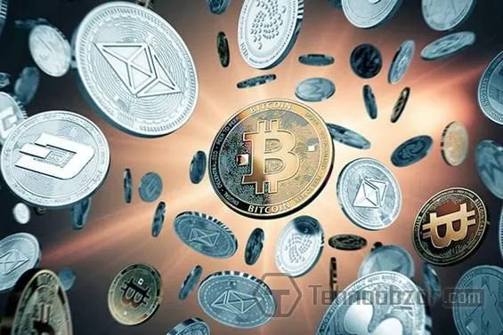 Монеты различных криптовалют падают с неба