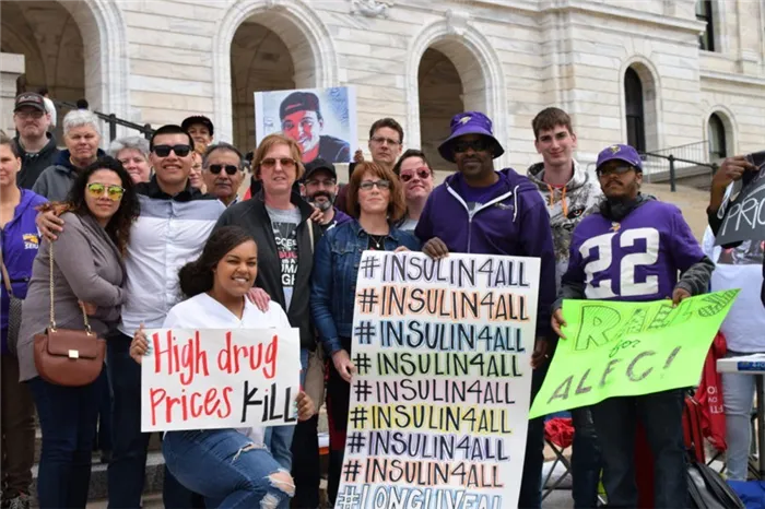 Протест против завышения цен на инсулин