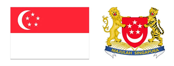 Флаг и герб Сингапура