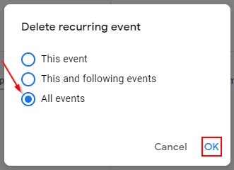 Как удалить несколько событий одновременно в Календаре Google