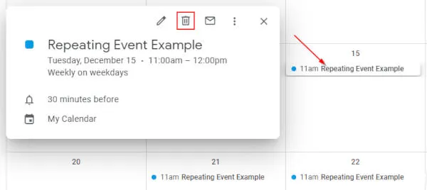 Как удалить сразу несколько событий в Календаре Google