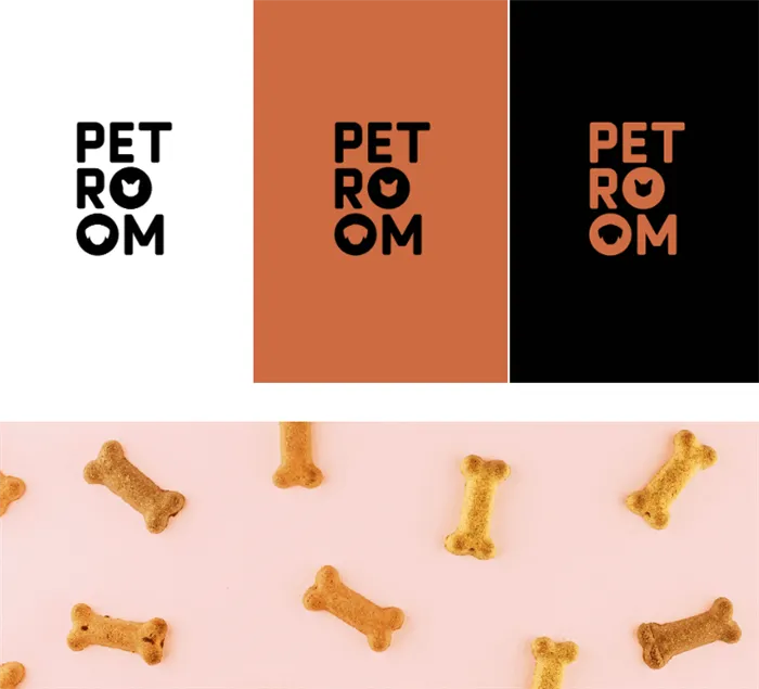 Логотипы груминг салона, в надписи которых есть образы собаки и кошки