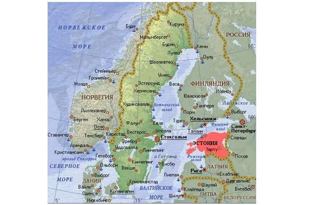 Скандинавия, карта