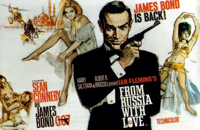 Постер с изображением Джеймса Бонда