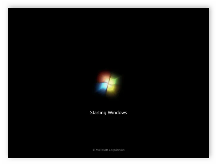 Загрузка операционной системы Windows 7