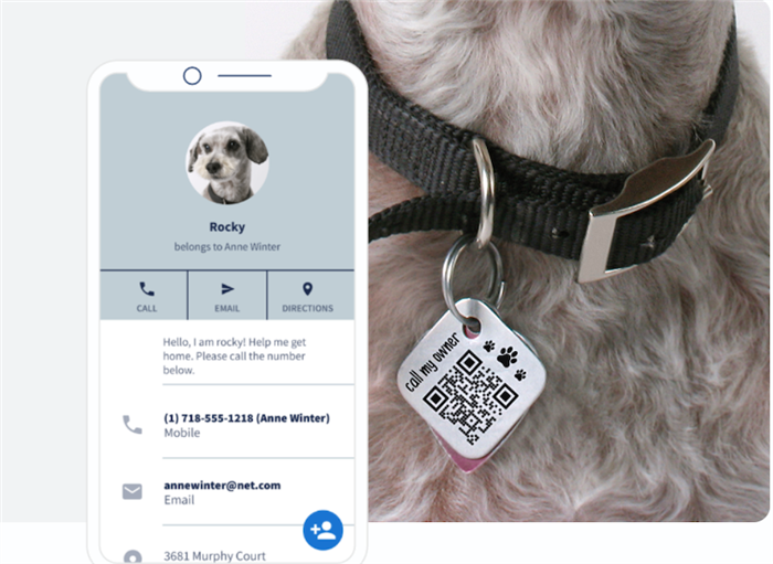 Цифровая визитка для домашних животных