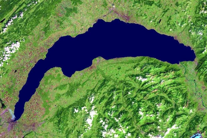 Вид на Байкал с космического спутника